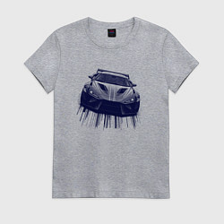 Женская футболка Спорткар в синих тонах