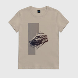 Женская футболка Спорткар для уличной гонки