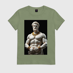 Женская футболка Античный герой с цепочкой