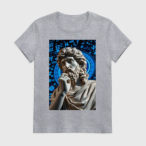 Женская футболка Античность и математика / Меланж – фото 1