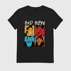 Футболка хлопковая женская Bad boys, цвет: черный