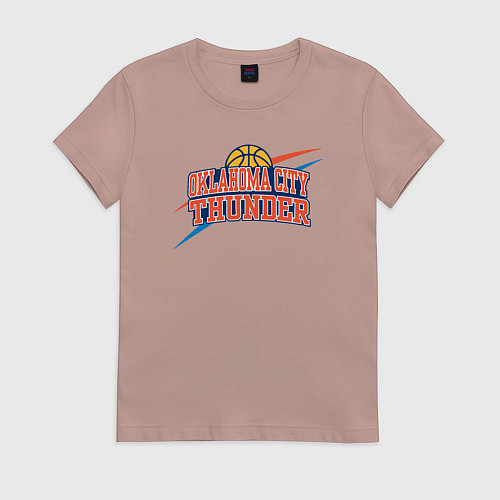 Женская футболка NBA Oklahoma / Пыльно-розовый – фото 1