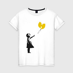 Футболка хлопковая женская Wu-Tang Banksy, цвет: белый