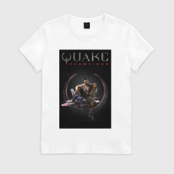Футболка хлопковая женская Quake champions Anarki, цвет: белый