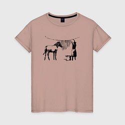 Женская футболка Banksy zebra