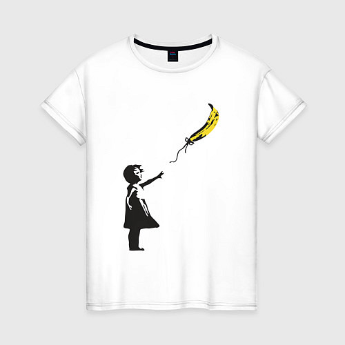 Женская футболка Девочка и банан / Белый – фото 1
