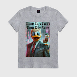 Женская футболка Donald Duck Trump and James Duck Vance