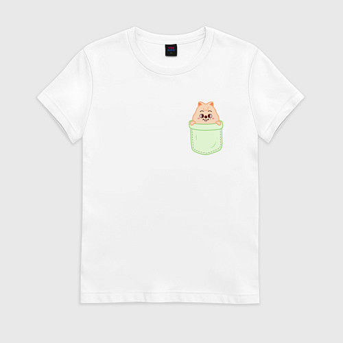 Женская футболка Han quokka in pocket / Белый – фото 1