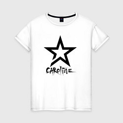 Футболка хлопковая женская Caroline - star, цвет: белый