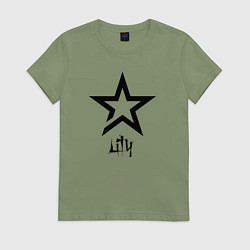 Женская футболка Лилия - звезда