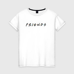 Футболка хлопковая женская Friends, цвет: белый