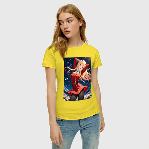 Женская футболка Марин Китагава косплей 002 Darling in the Franxx / Желтый – фото 3