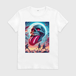 Женская футболка Rolling Stones - skull transformation