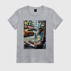 Женская футболка Rick Sanchez is a hippie from New York