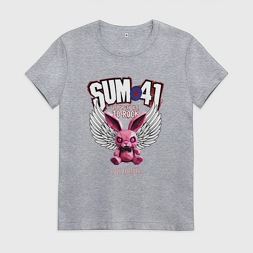 Женская футболка Sum 41 розовый кролик / Меланж – фото 1