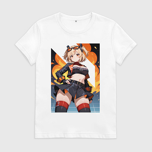 Женская футболка Burnice White Zenless Zone Zero / Белый – фото 1