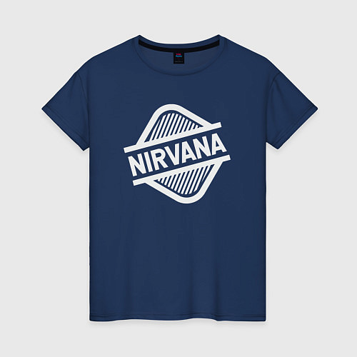 Женская футболка Nirvana rock / Тёмно-синий – фото 1