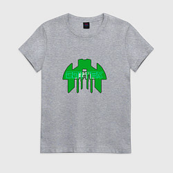 Футболка хлопковая женская Cortex зелёный aneurism iv, цвет: меланж