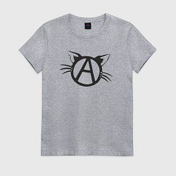 Женская футболка Cat anarchy