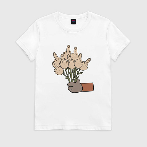 Женская футболка Вам букет факов / Белый – фото 1