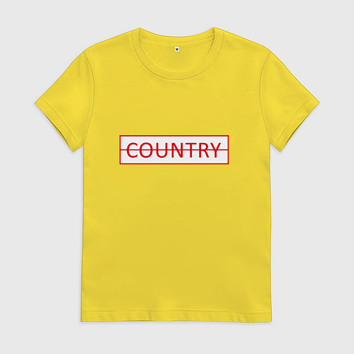 Женская футболка Дни сакамото - country / Желтый – фото 1