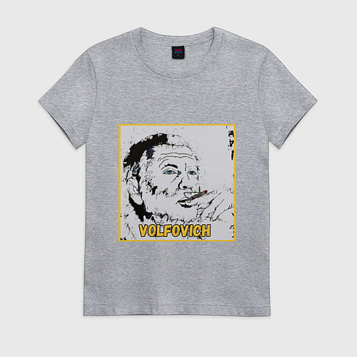 Женская футболка Volfovich Art Black coin / Меланж – фото 1