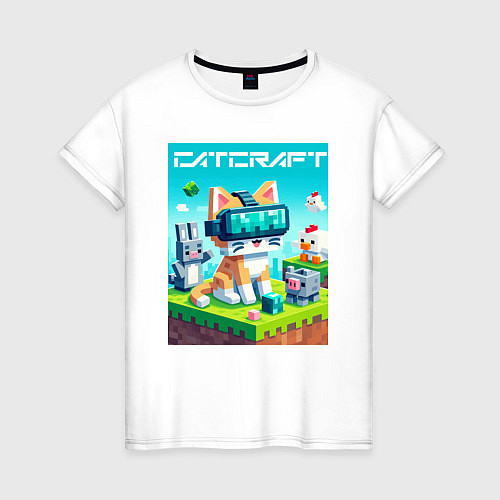 Женская футболка Catcraft - collaboration ai art / Белый – фото 1