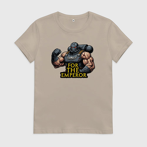 Женская футболка За императора Warhammer 40k / Миндальный – фото 1