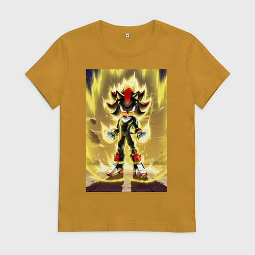 Женская футболка Шэдоу охвачен аурой силы / Горчичный – фото 1