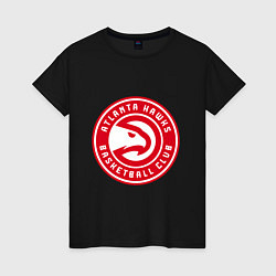 Футболка хлопковая женская Атланта Хокс НБА, цвет: черный