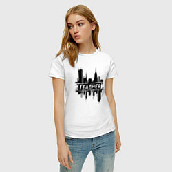 Футболка хлопковая женская Учитель в городе, цвет: белый — фото 2