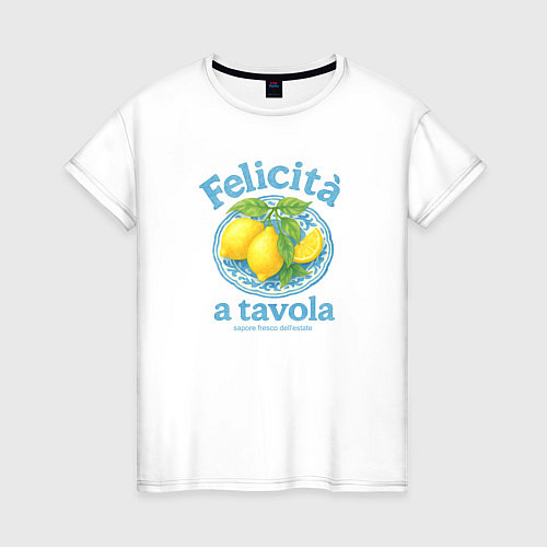 Женская футболка Felicita a tavola / Белый – фото 1