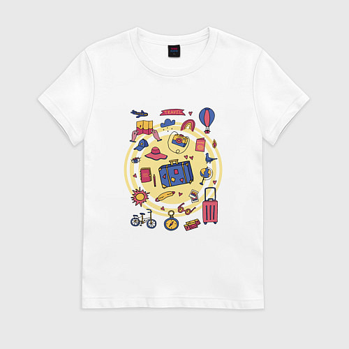 Женская футболка Летние путешествия / Белый – фото 1