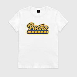 Футболка хлопковая женская Pacers Indiana, цвет: белый