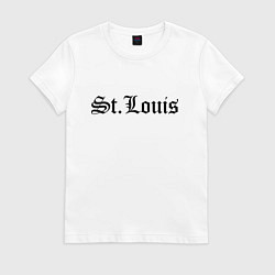 Футболка хлопковая женская St Louis Missouri - USA, цвет: белый