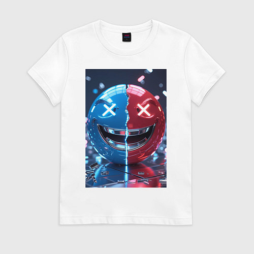 Женская футболка Смайлик твоего переменного настроения / Белый – фото 1