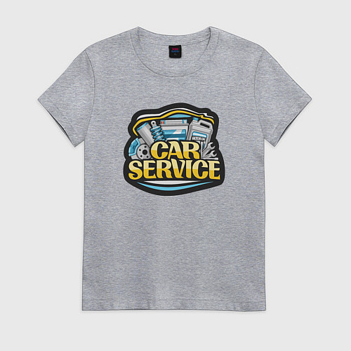 Женская футболка Сервис авто / Меланж – фото 1
