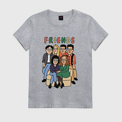 Женская футболка Друзья вместе