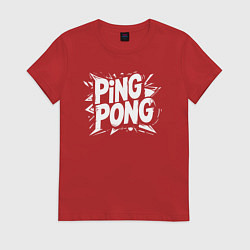 Женская футболка Пинг-понг белое граффити