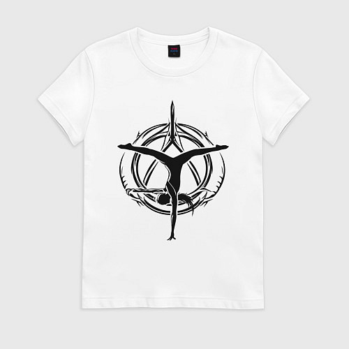 Женская футболка Орнамент гимнастика / Белый – фото 1