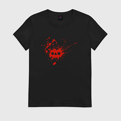 Футболка хлопковая женская Bloody squid game, цвет: черный