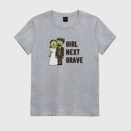 Женская футболка Любовь зомби / Меланж – фото 1