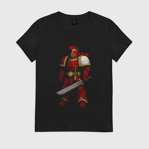 Женская футболка Спартанец космодесантник / Черный – фото 1