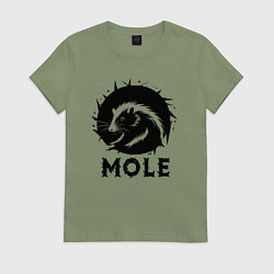 Женская футболка Крот в круге