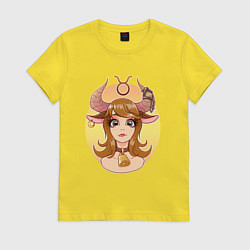 Женская футболка Телец анимешка