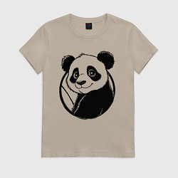 Женская футболка Панда в круге