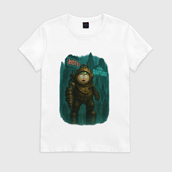 Футболка хлопковая женская BioShock Эрик Картман, цвет: белый