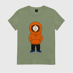 Футболка хлопковая женская Кенни подросток, цвет: авокадо