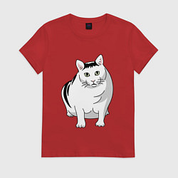 Женская футболка Бендер - мемный кот