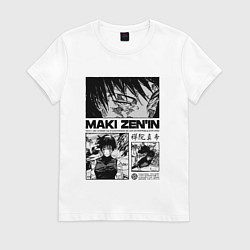 Женская футболка Maki Zenin - магическая битва